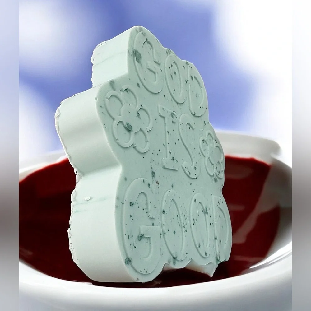 Coconut soap handmade 5x4in 8oz shea butter based god is good - Picture 2 of 3